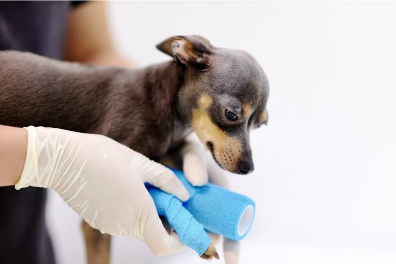 A small dog getting emergency care, Pet Lifecare Shimla